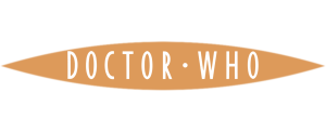 Flat colour Doctor Who logo (orange with white)