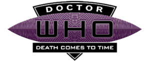 Death Comes To Time logo (black with white border)